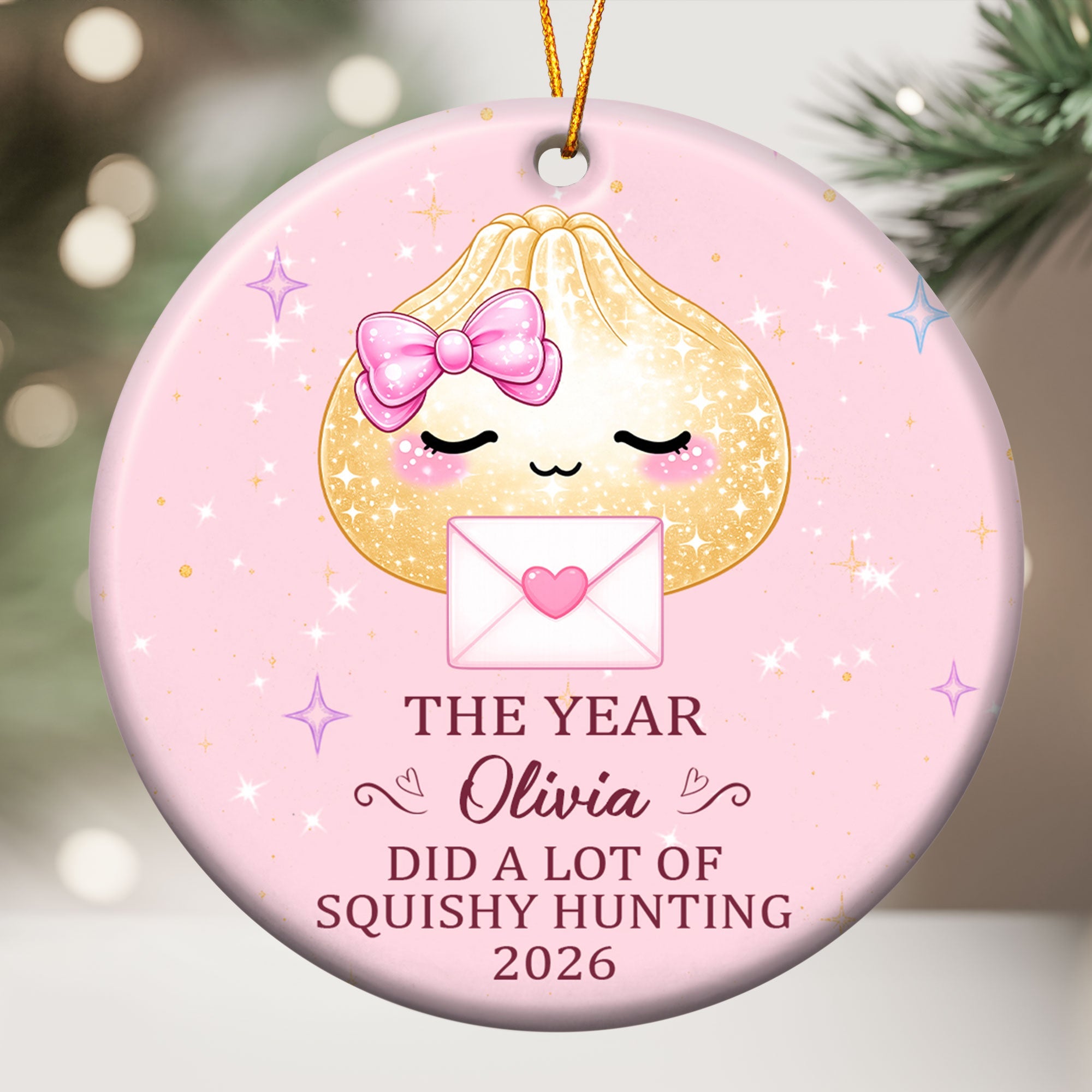 cute gift for kids 2026 cute dumpling squishy hunter personalized ornament 1