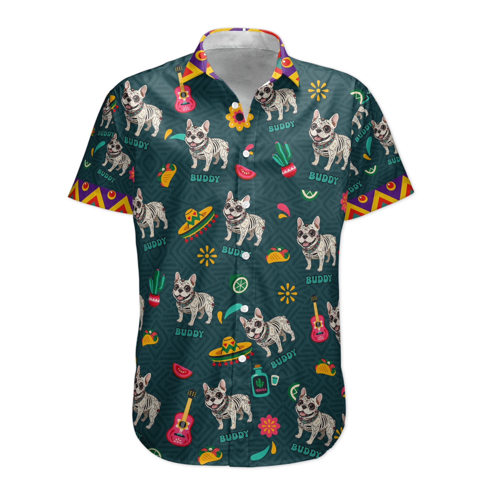 dia de los muertos custom pet photo latinos mexican personalized hawaiian shirt 5