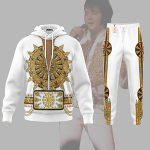 Sun Dial Elvis Sweat Suit - Costume Cosplay Hoodie Sweatshirt Sweatpants ELHS14