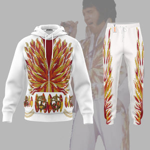 Elvis Flame Outfit - Costume Cosplay Hoodie Sweatshirt Sweatpants ELHS12