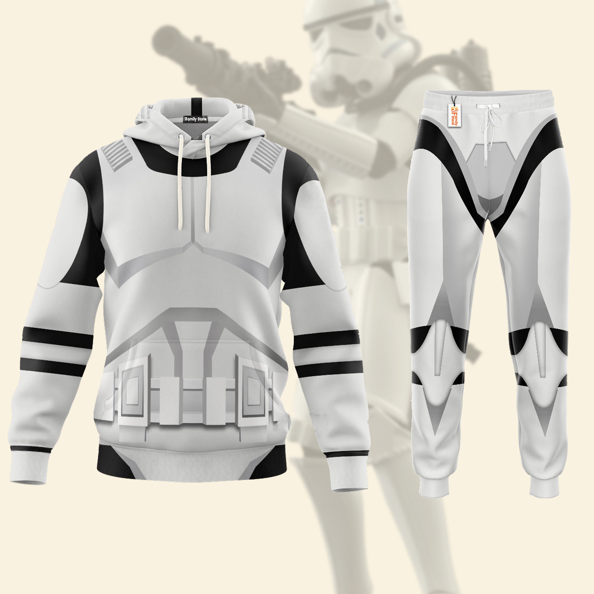 FamilyStore Star Wars Stormtrooper Costume Hoodie Sweatshirt Sweatpants SWHS22