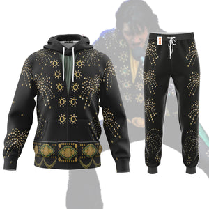 Elvis Presley The Fireworks Black - Costume Cosplay Hoodie Sweatshirt Sweatpants ELHS21