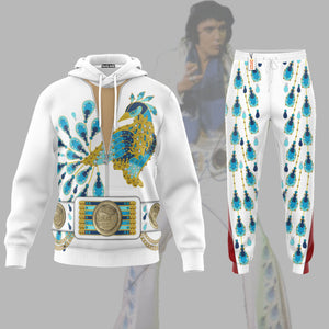 Elvis Presley Peacock Outfit - Costume Cosplay  Hoodie Sweatshirt Sweatpants ELHS05