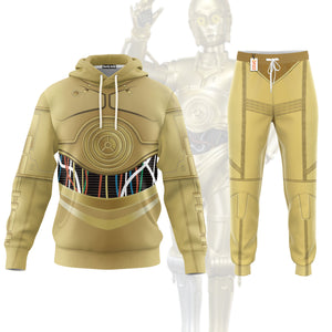 Star Wars C-3PO Costume Hoodie Sweatshirt Sweatpants SWHS02