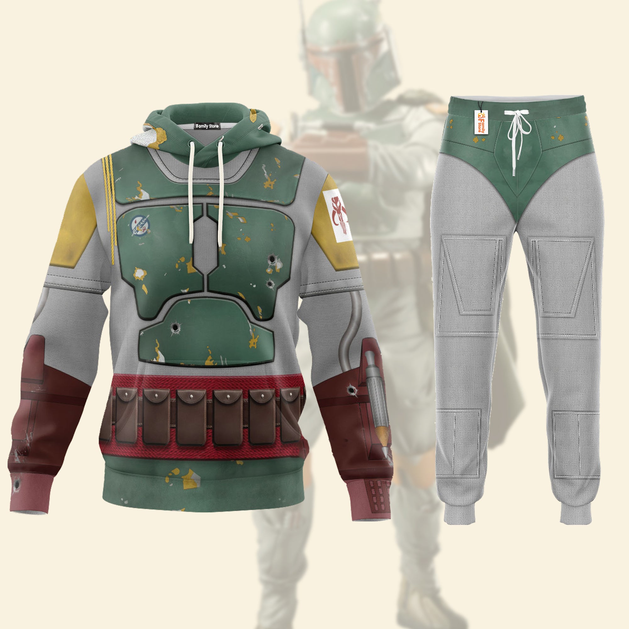 Star Wars Boba Fett Costume Hoodie Sweatshirt Sweatpants SWHS05