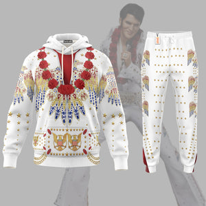 FamilyStore Elvis Aloha Costume - Hawaii Hoodie Sweatshirt T-Shirt Sweatpants ELHS06