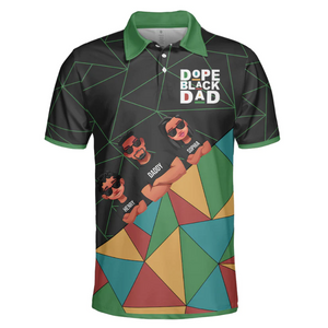 Custom Name Dope Black Dad - Gift For Father, Grandfather - Men Polo