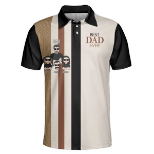 Custome Name Family Best Dad Ever - Gift For Father, Grandfather - Men Polo