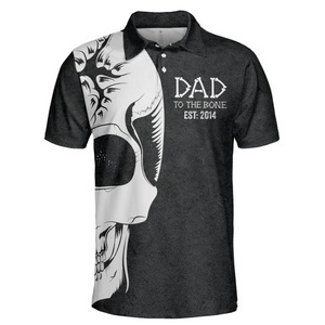 Custom Date Dad To The Bone - Gift For Father, Grandfather - Men Polo