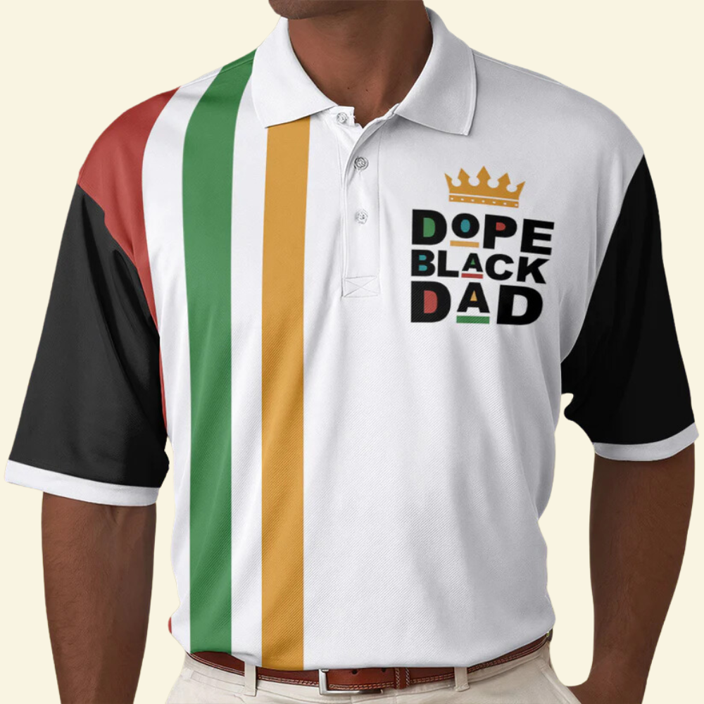 The Dope Black Dad - Gift For Father, Grandfather - Men Polo