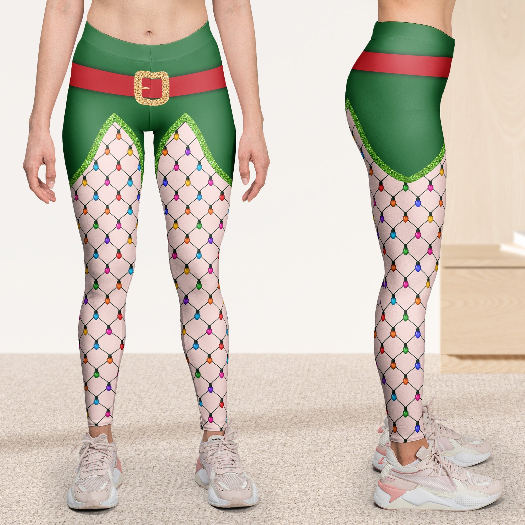 funny christmas outfits fishnet tights xmas personalized leggings 3
