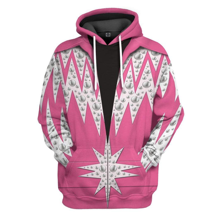 Bedazzled Hot Pink Jumpsuit Costume Cosplay Hoodie