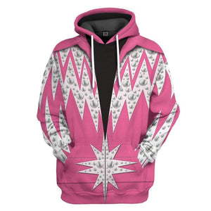 Bedazzled Hot Pink Jumpsuit Costume Cosplay Hoodie