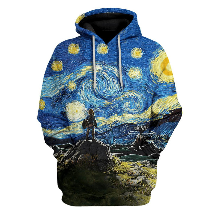 Link Starry Night Hoodie For Men And Women