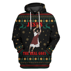 Nba Jesus The Real Goat Slam Dunk Hoodie