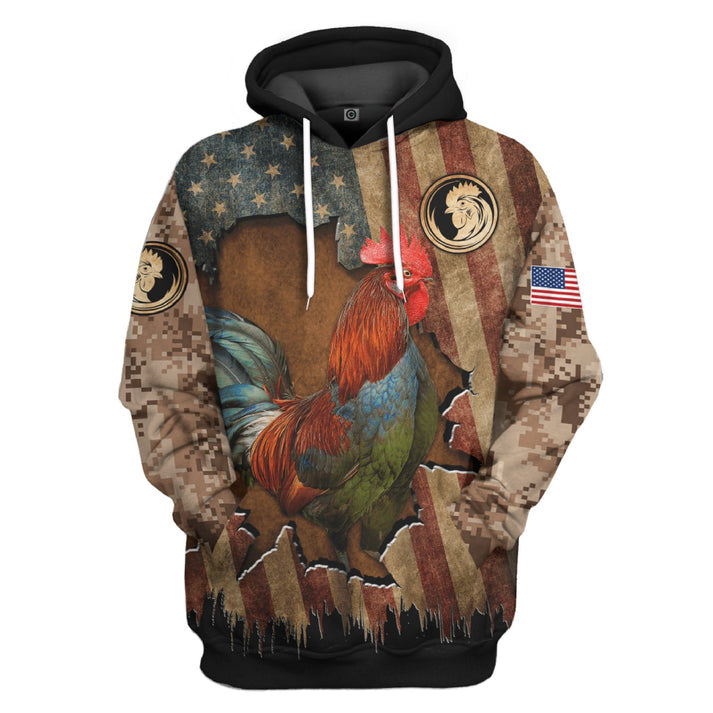 Rooster Hoodie For Men And Women