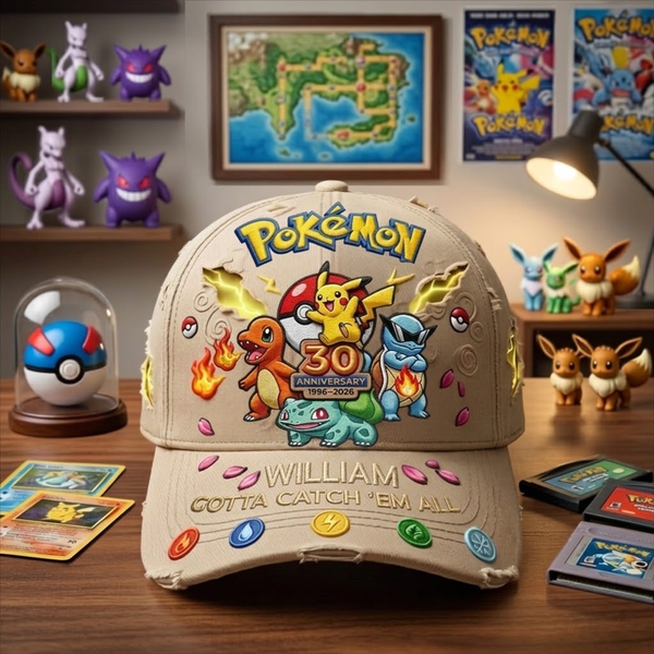 Pocket Monsters Celebrate 30 Years Of Legend - Personalized Classic Cap - Gift For Movie Fans