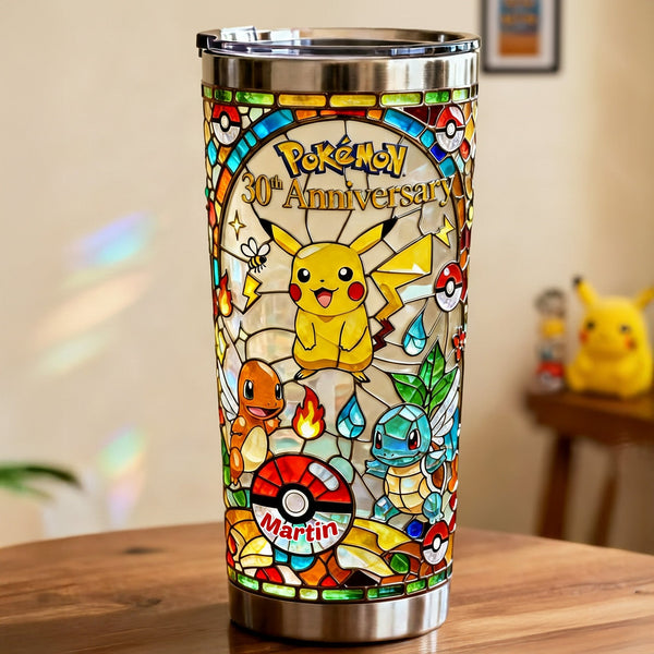Pocket Monsters Celebrate 30th Anniversary - Personalized Tumbler - Gift For Movie Fans