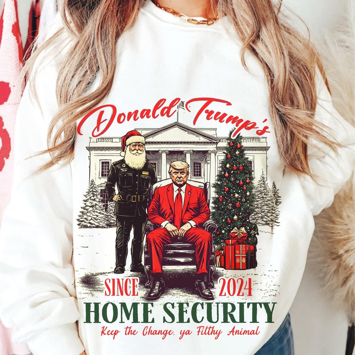 Trump President 2024 Humorous Trump Christmas - Unisex Shirt