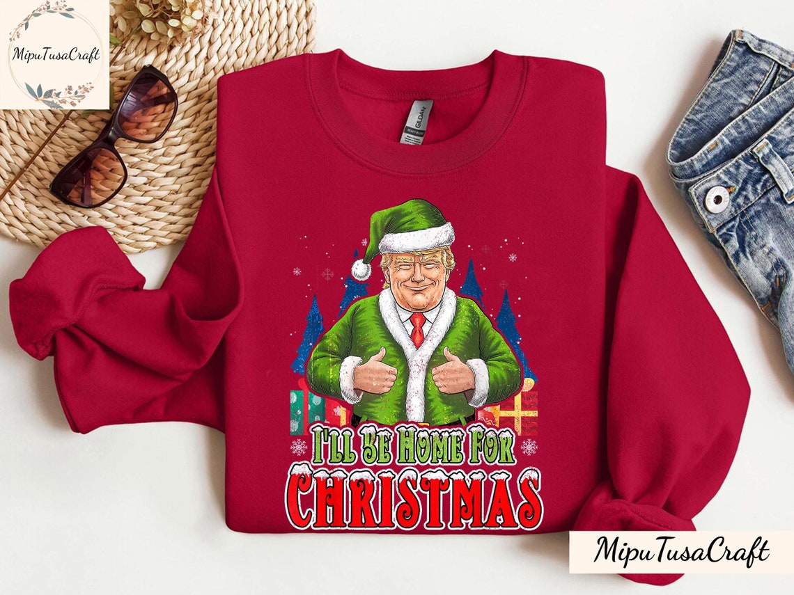 Trump I'll Be Home for Christmas 2024 - Unisex Shirt