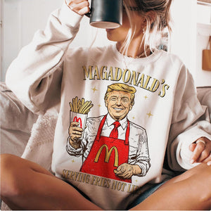 Trump President 2024 Serving Fries Not Lies - Unisex Shirt