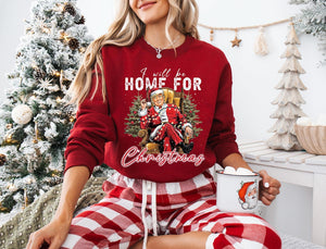 I'll Be Home For Christmas Santa Trump - Unisex Shirt