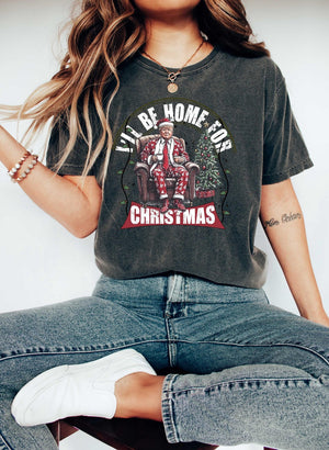 Trump I'll Be Home For Christmas 2024 - Unisex Shirt