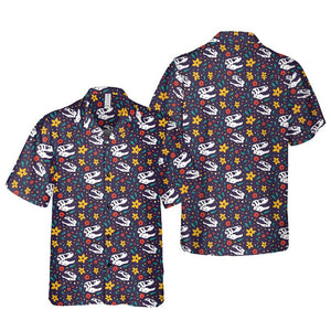 Dinosaur Shirt, Dinosaur Button Up, Dinosaur Hawaiian Shirt