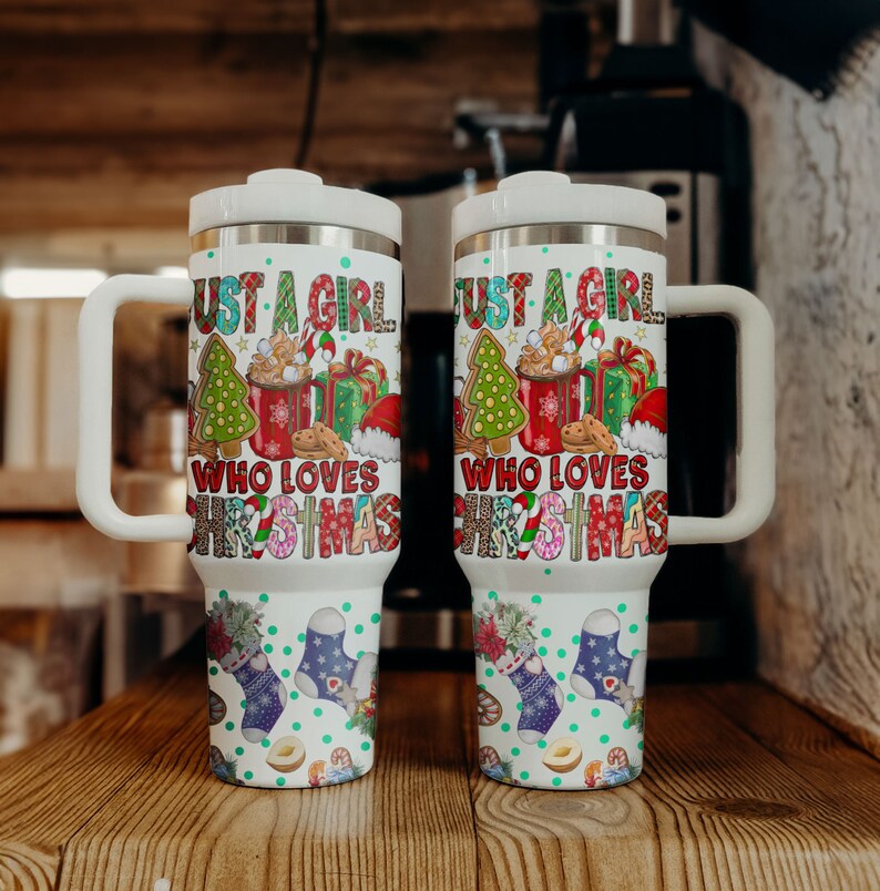 Just A Girl Who Love Christmas - 40oz Tumbler Cup With Straw