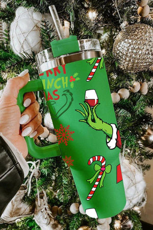 Funny Christmas Grinch Mas  - 40oz Tumbler Cup With Straw