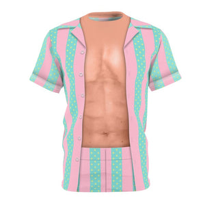 Ryan Malibu Striped Pink And Green Mint Doll Movie T-Shirt