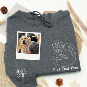 Custom From Photo With Your Pet  - Embroidered Hoodie, Sweatshirt, Tshirt - Gift for Pet Lovers