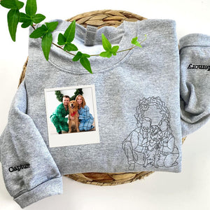 Custom From Photo With Your Pet  - Embroidered Hoodie, Sweatshirt, Tshirt - Gift for Pet Lovers