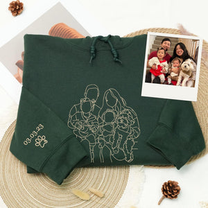 Custom From Photo With Your Pet  - Embroidered Hoodie, Sweatshirt, Tshirt - Gift for Pet Lovers