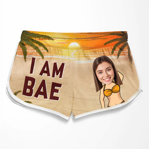 If Lost Return To Bae - Funny Personalized Aloha Couple Beach Shorts - Summer Vacation Gift, Birthday Party Gift For Husband Wife