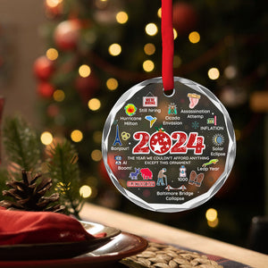 Notable Events 2024 Christmas A Remarkable Year - Glass Ornament