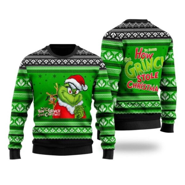 Merry Grinchmas Funny Dr. Seuss How The Grinch Stole - Ugly Christmas Sweater