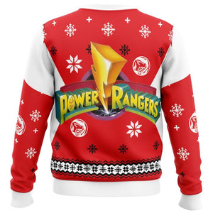 Mighty Morphin Power Rangers Red - Costume Cosplay Ugly Christmas Sweater