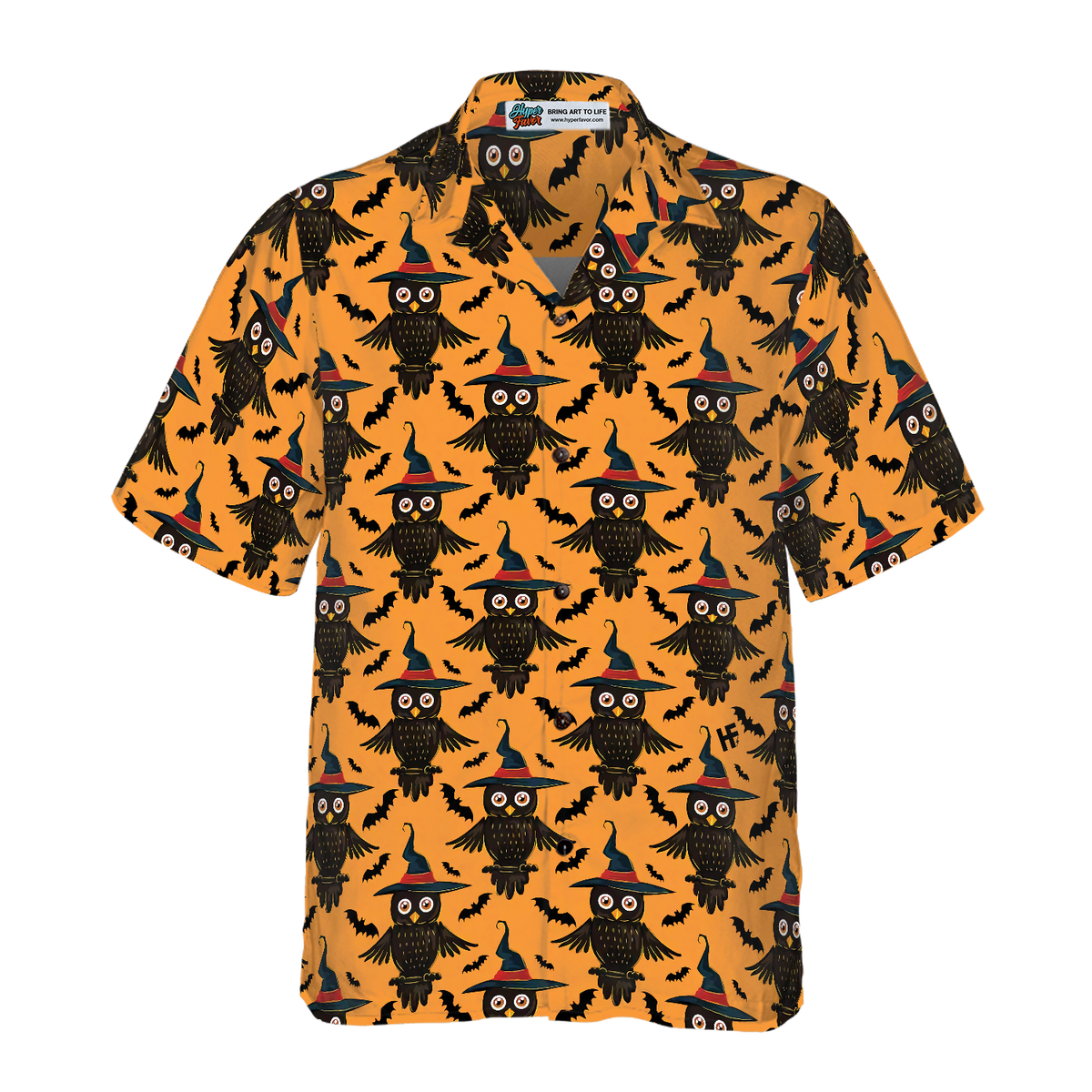 Owl Halloween Pattern Hawaiian Shirt For Men And Women