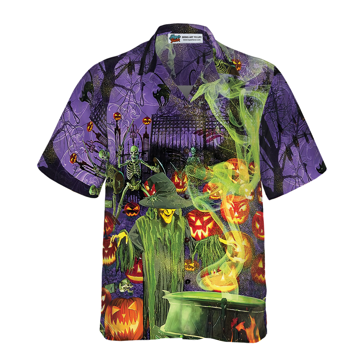 Fright Night Witch Hour Halloween Hawaiian Shirt