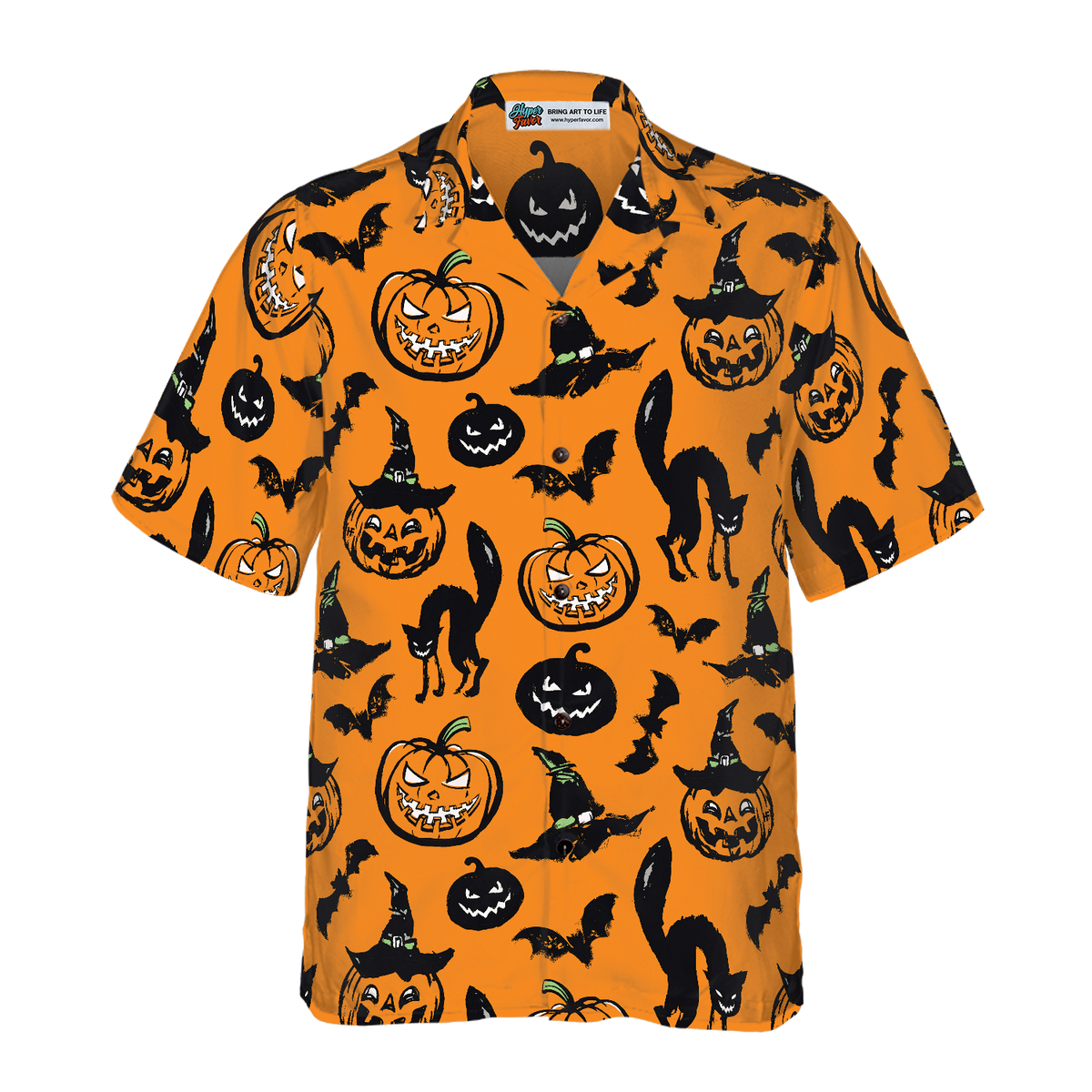 Halloween Pumpkin Pattern Hawaiian Shirt For Men And Women