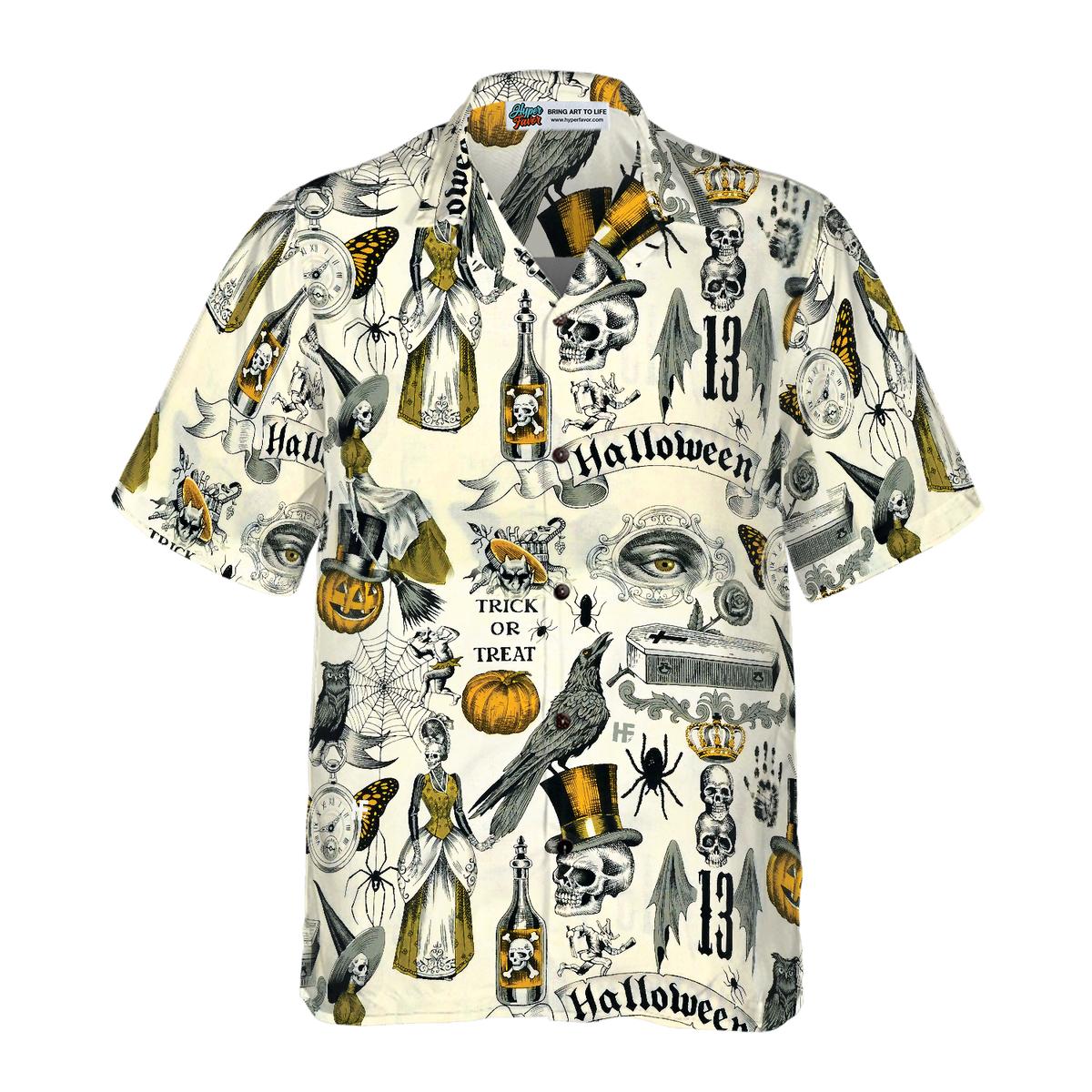 Trickery Halloween Pattern Hawaiian Shirt For Men And Women