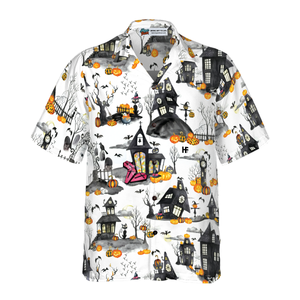 Haunted Houses Halloween Hawaiian Shirt