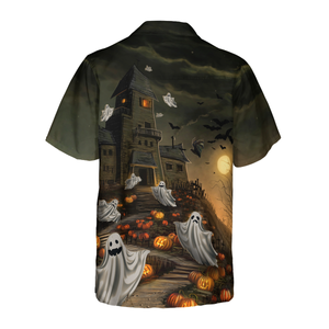 Haunted House For Ghost Halloween Hawaiian Shirt