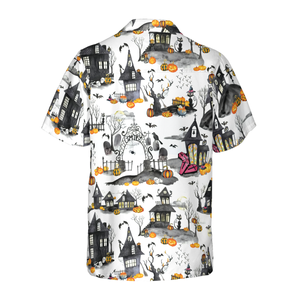 Haunted Houses Halloween Hawaiian Shirt