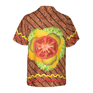 Halloween Burger Costume Shirt Hawaiian Shirt