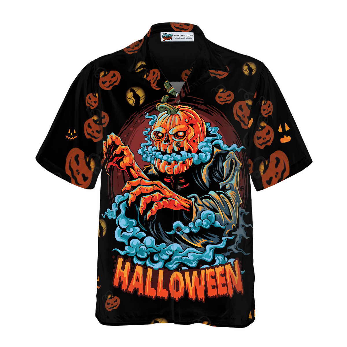 Scary Pumpkin For Halloween Night Hawaiian Shirt