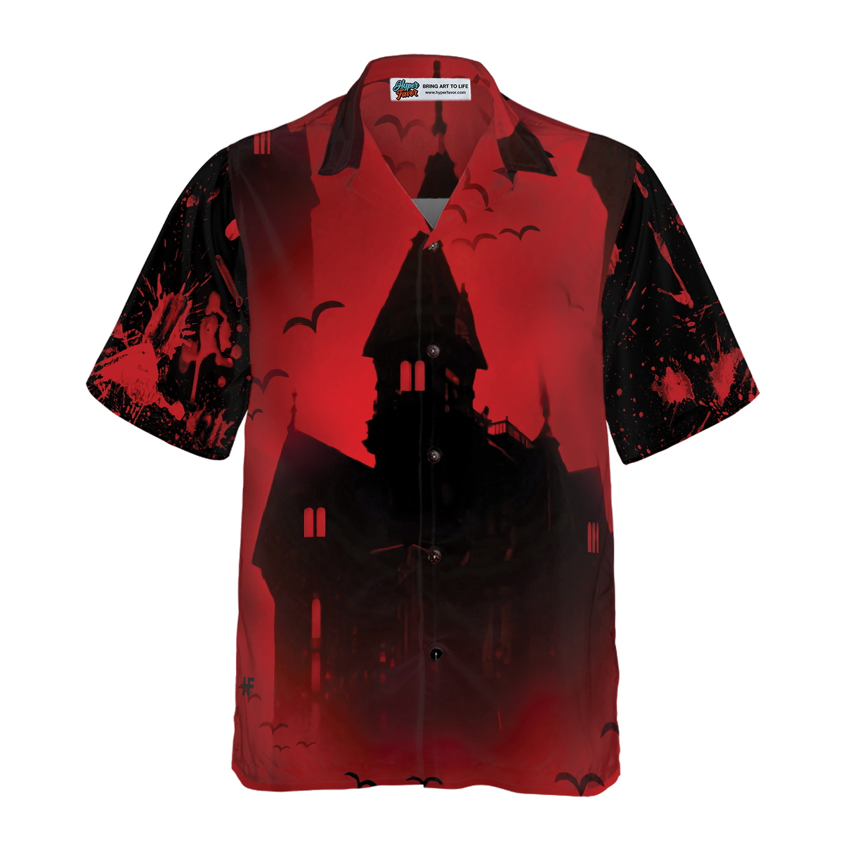 Scary Vampire Castle Halloween Hawaiian Shirt For Men