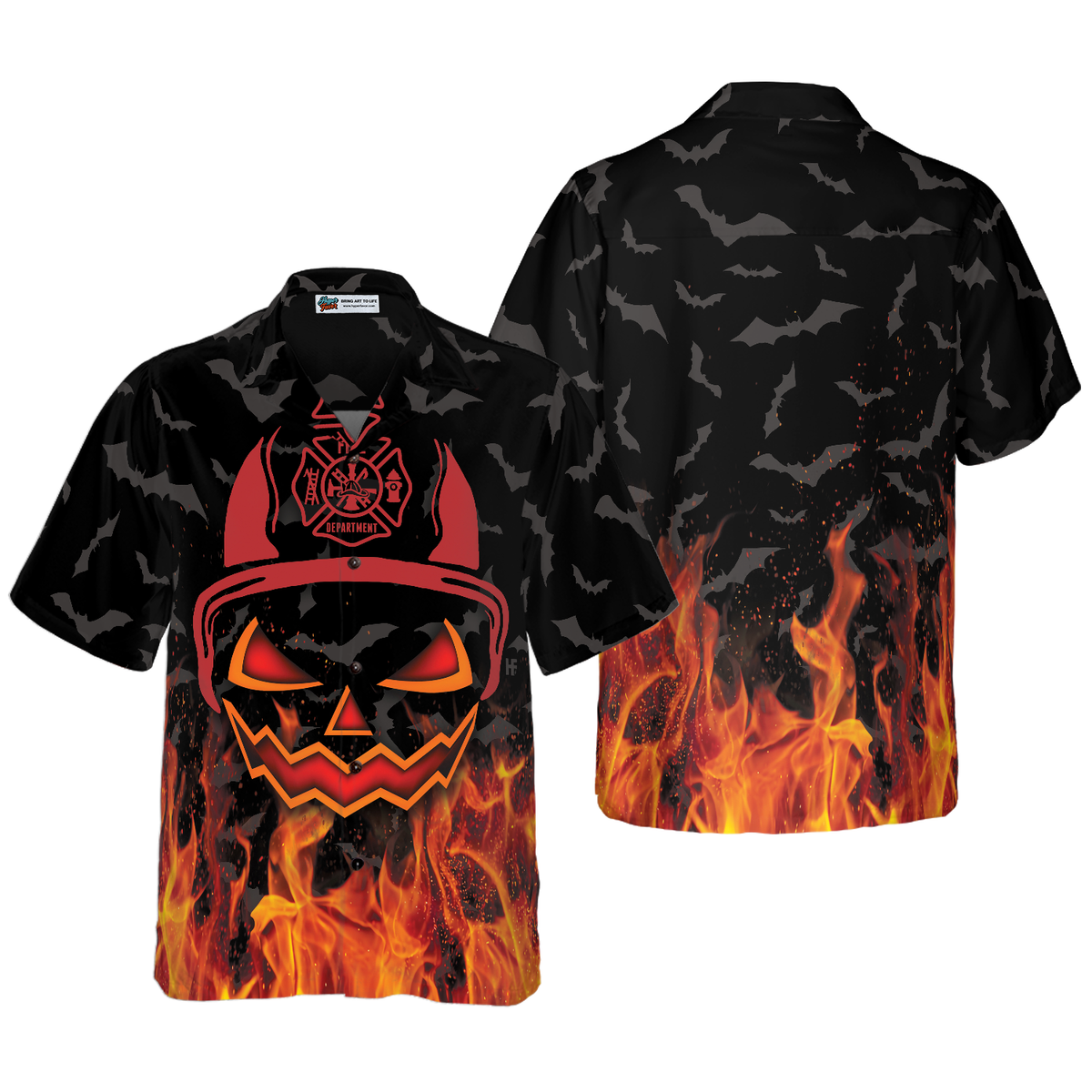 Halloween Firefighter Hawaiian Shirt For Men And Women