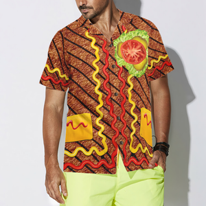 Halloween Burger Costume Shirt Hawaiian Shirt